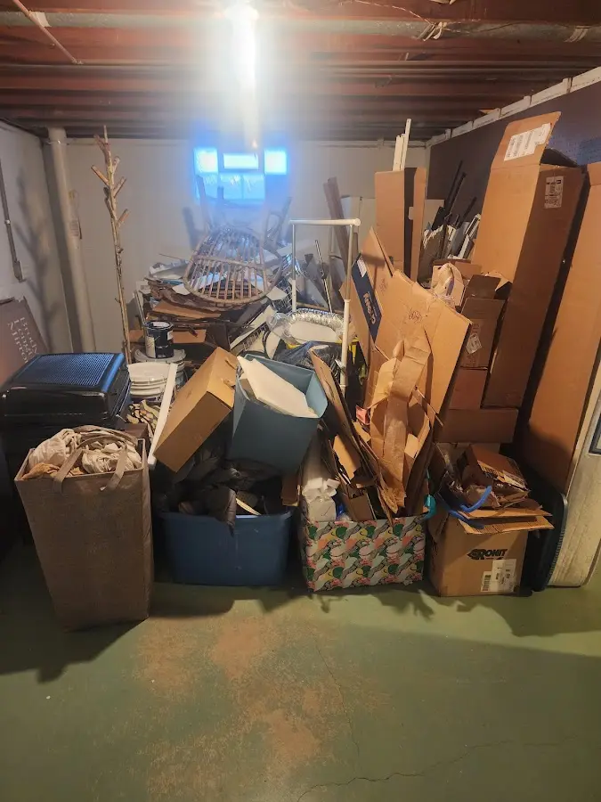 Roll-off dumpster container at job site for Construction Dumpster Rental in Jersey Shore